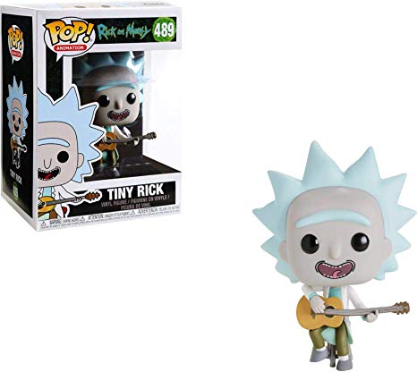 Funko 34215 POP Vinyl: Rick & Morty: Tiny Rick w/Guitar (Exc), Multi