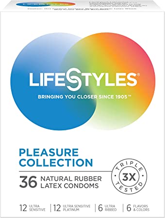 LifeStyles Pleasure Collection Latex Condom 36 Count