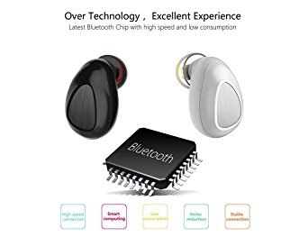 True Wireless Headphones, DEYIMEI In-Ear Bluetooth Earbuds V4.1 headsets with Portable Charging Case, Bass-Enhance for iPhone 7Plus 7 6sPlue 6s 6 6plus 5s and Android Cellphones - Twins