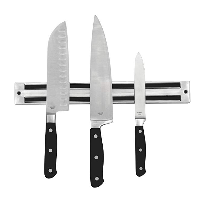 totalElement 13.5 Inch Magnetic Knife Bar, Professional Grade Magnetic Knife Holder, Stainless Steel Knife Rack Strip