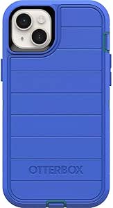 OtterBox iPhone 14 Plus (Only) - Defender Series Screenless Edition Case - Rain Check (Blue) - Case Only - Microbial Defense Protection - Non-Retail Packaging