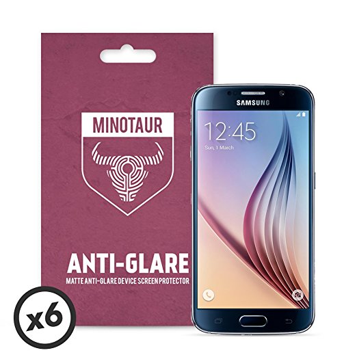 Samsung Galaxy S6 Screen Protector Pack, Matte Anti Glare by Minotaur (6 Screen Protectors)