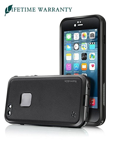 Sunwukin Waterproof Case for iPhone 6s /6 4.7 Inch IP68 6.6ft Underwater Shock Snow Dirt Poof Protection Cell Phone Cover [Black]