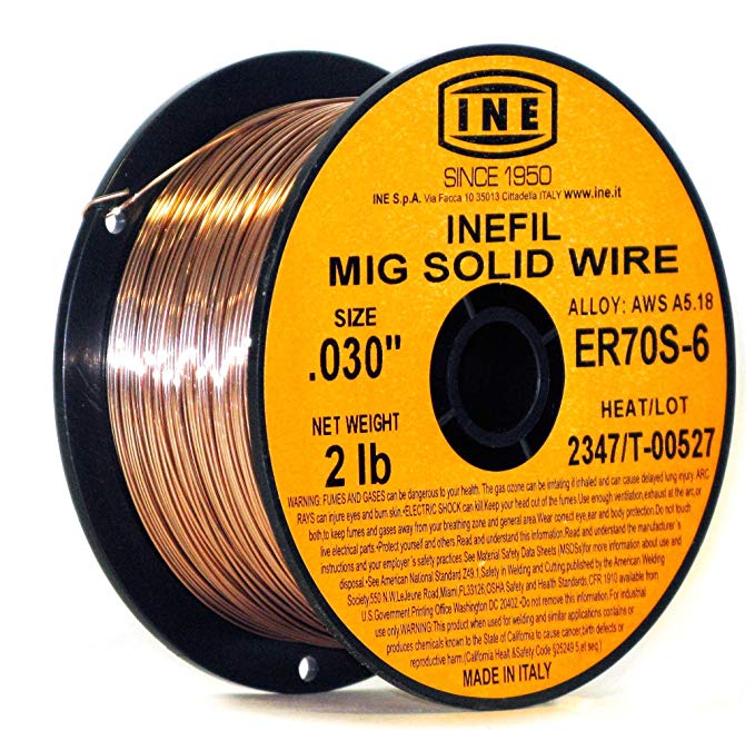 INEFIL ER70S-6 .030-Inch on 2-Pound Spool Carbon Steel Mig Solid Welding Wire