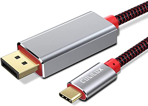 USB C to DisplayPort Cable, Cubilux 4K@60Hz Thunderbolt 3 to DP Converter for MacBook Pro/Air M1 2020, New iPad Pro, Surface Pro X/7, Book 3/2, Pixelbook Go, ASUS ROG, Acer Predator, Chromebook x360