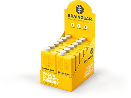 BrainGear Brain Performance Formula, Pineapple Mango, 4.5 Ounce, 12 Count