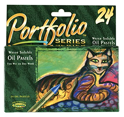 Crayola 52-3624 Portfolio Series Water Soluble Oil Pastels, 24 Count