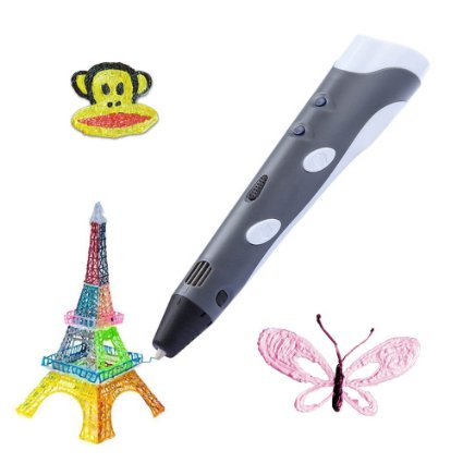 Yingjia 3d Printing Pen for 3d Drawing 3d Scribbler Printing and Doodling Pen grey