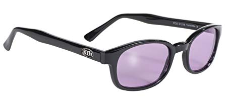 Pacific Coast Original KD's Biker Sunglasses (Black Frame/Purple Lens)