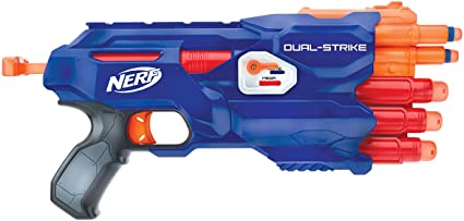 Nerf Special Edition Dual Strike Elite and Mega Blaster With Bonus Double Dart Ammo!