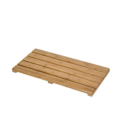 GoBam Bathroom Floor Mat Eco Friendly Styles Wood Bath Step Mat (Size:19.68 x 13 x 1.26 inches)