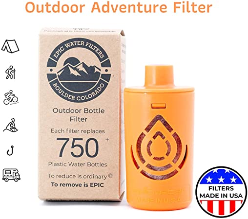 Outdoor Microbiological Bottle Filter | Replacement Filter for Ultimate Outdoor Travel Bottle | 100 Gallon Filter Life | Removes Virus, Bacteria, Cysts