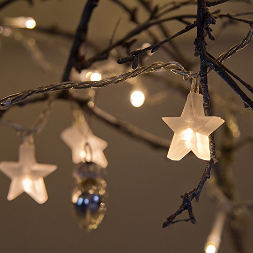 Indoor Star Fairy Lights with 30 Warm White LEDs by Lights4fun