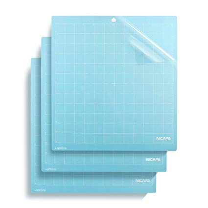 Nicapa Light Adhesive Replacement Cutting Mat, 12 by 12-Inch (3 Pack)