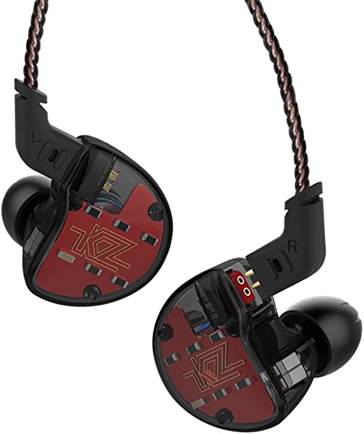 KZ ZS10 Five Drivers in Ear Monitors High Resolution Earphones/Earbuds with Detachable Cable (Without Mic, Black)