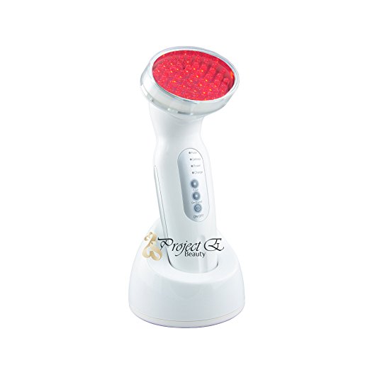 Project E Beauty RED Light Therapy Machine - Collagen Boost 660nm - Skin Firming and Lifting. Rechargeable/ USB/Wall Plug Charging - Light Emission Control Sensor