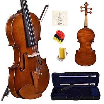 Kadence Vivaldi Violin choose suitable size (1/2, 3/4, 4/4) V100 Series With Bow, Rosin, Hard Case, String Set, 1 Mute Pad