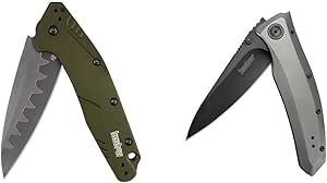 Kershaw Dividend Pocketknife, Olive, 3" CPM D2 and Bohler N690 Composite Drop PointBlade, Assisted Flipper Opening