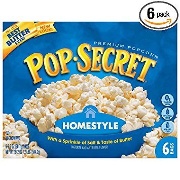Pop Secret Microwave Popcorn, Homestyle, 6 Count Box (19.2 Ounces)