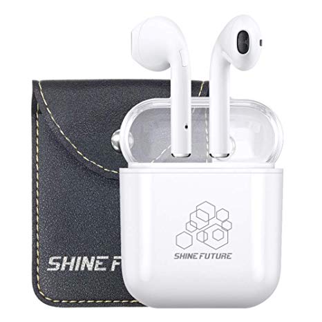 Bluetooth Earbuds Bluetooth Headphones Wireless Earbuds Earphones Noise Cancelling V5.0 Mini in-Ear Sports Headphones with Mic Charging Case for All Bluetooth Device (White) (White.)