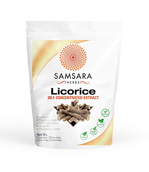 Licorice Root Extract Powder (2oz/57g) | Digestion | Respiratory Health | Ulcers | Heartburn | Sore Throat