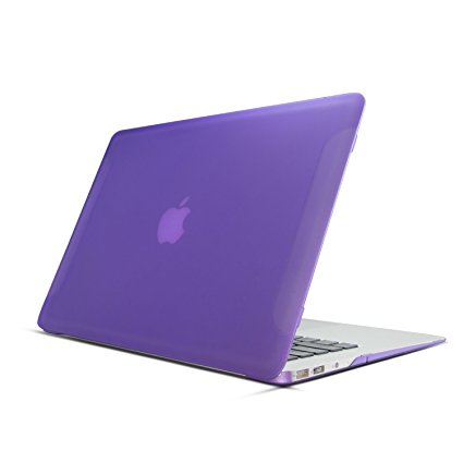 FaNepo Hard Case for Macbook Air 13 Inch (Model: A1369/A1466) Matte Rubber Skin Coated Translucent Cover for Mac Book 13.3" Laptop - Purple