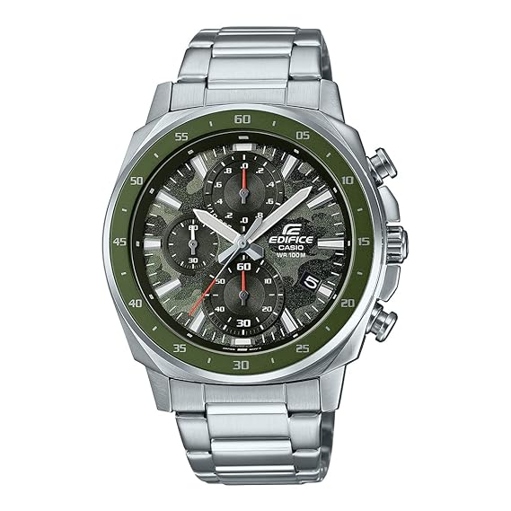 Casio Edifice Analog Green Dial Men's Watch-EFV-600D-3CVUDF