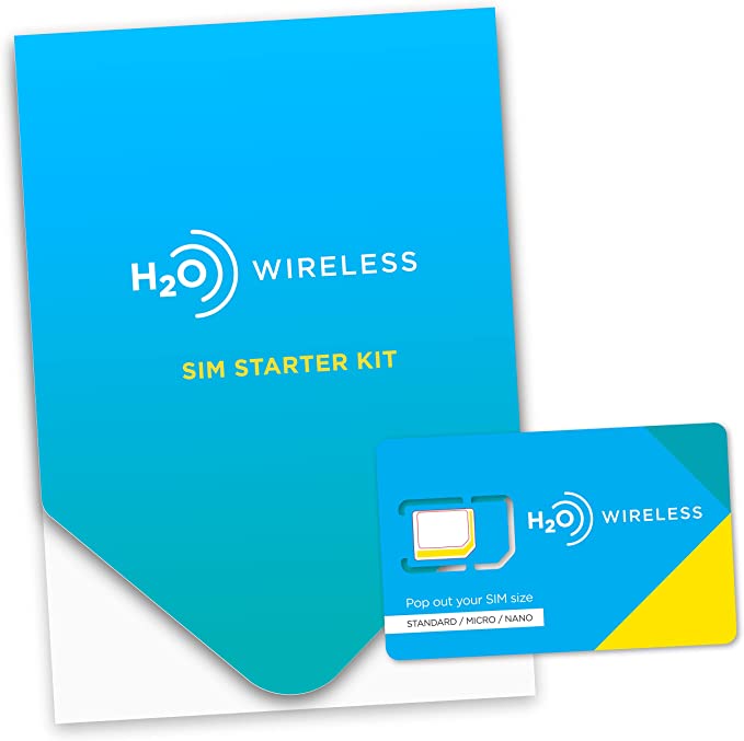 H2O Wireless 3-in-1 SIM Starter Kit for Unlocked Phones - Upgraded Plans 2021