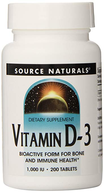 Source Naturals Vitamin D-3 1000 iu Supports Bone & Immune Health - 200 Tablets