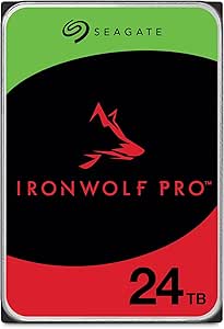 Seagate IronWolf Pro 24TB Enterprise NAS Internal HDD Hard Drive – CMR 3.5 Inch SATA 6Gb/s 7200 RPM 512MB Cache for RAID Network Attached Storage, Rescue Services (ST24000NTZ02)