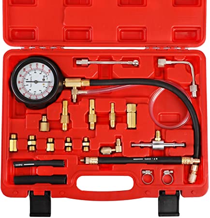 N / A YSTOOL Fuel Injection Pressure Tester Gauge Kit 140PSI Car Gasoline Gas Engine Fuel Injector Pump Test Manometer Tool Set