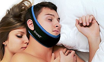 SnoreX™ Anti Snore Sleep Chin Strap - Your #1 Snore Relief Guard - Jaw Srap Snore Solutions Device - The Sleep Aid That Is Rated Most Comfortable And Easy To Wear