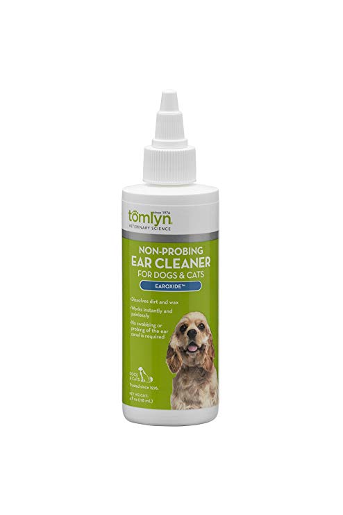 Tomlyn Non-Probing Ear Cleaner for Dogs and Cats, (Earoxide) 4 oz