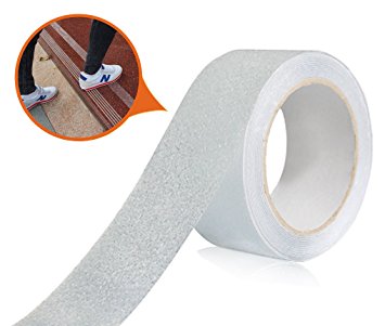 Marsway Removable Baby Safety Bathroom Kitchen Grip Clear Non-Slip Tape 16'Length x 2" Width Multifunctional Skid-Proof Sticker for Stairs