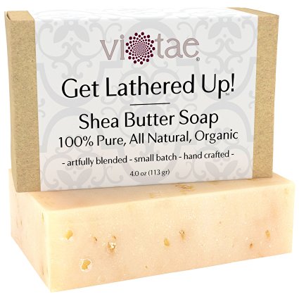 Organic SHEA BUTTER Soap - by Vi-Tae® - 100% Pure, All Natural, Aromatherapy LUXURY Herbal Bar Soap - 4oz