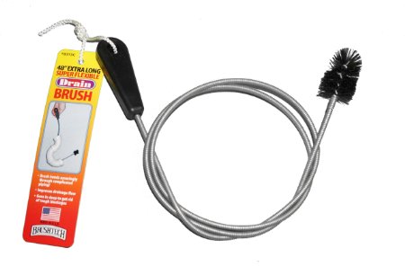 Brushtech Extra Long Super Flexible Drain Brush, 48-Inch