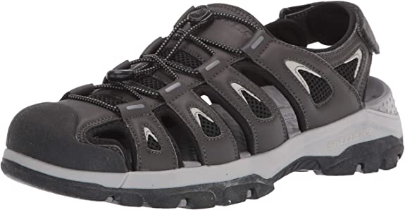 Skechers Men's Tresmen-Outseen Slip on Canvas Fisherman Sandal