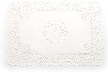 Fox Run 4386 Rectangular Paper Lace Doilies, Pack of 12