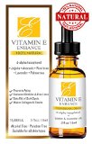 100 Natural and Organic Vitamin E Oil For Your Face and Skin - 15000 IU - Reduces Wrinkles and Lightens Dark Spots Infused With Jojoba and Avocado Oils