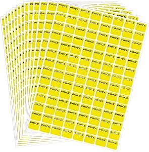 Boao 2240 Pcs Yard Garage Sale Price Stickers Prepriced Garage Sales Stickers Price Stickers Pricing Labels Sale Labels Yard Sale Supplies for Attractive Pricing Flea Markets Retail Use(Yellow)