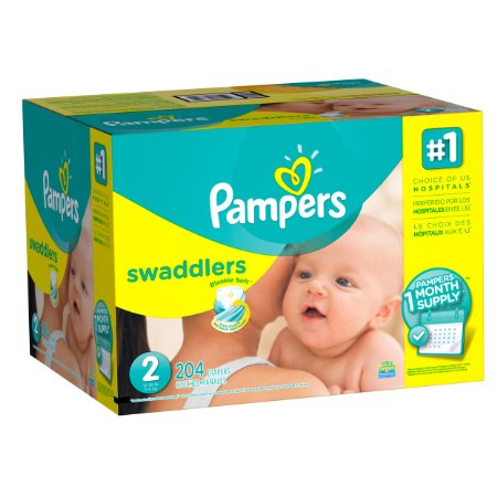 Pampers Swaddlers Diapers Size 2 One Month Supply 204 Count