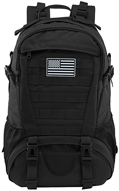 Tactical Backpack for Men Molle Military Rucksack Pack Waterproof Daypack 30L No USA Flag Patch