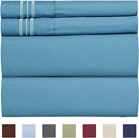 Extra Deep Pocket Sheets - 4 Piece Sheet Set - King Size Sheets Deep Pocket - Extra Deep Bed Sheets - Deep King Fitted Sheet Set - Super and Ultra Deep Sheets - For Deep Pockets Mattress - Fits Easily