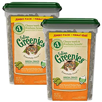 Feline GREENIES Dental Cat Treats Oceanfish & Flavor Fusions