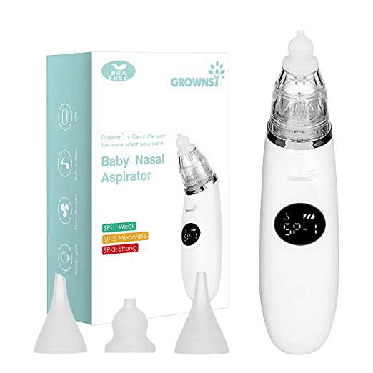 Baby Nasal Aspirator | Baby Nose Sucker | Baby Nose Cleaner, Automatic Booger Sucker for Baby, Rechargeable, with Pause & Music & Light Soothing Function