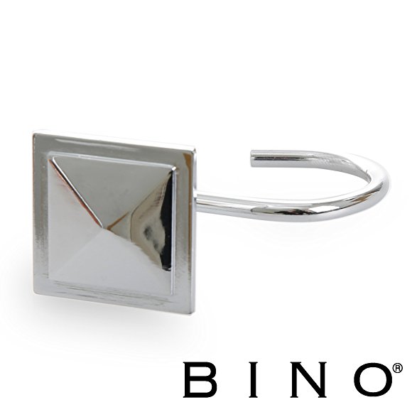 BINO 'Moda' Shower Curtain Hooks, Chrome, Set of 12