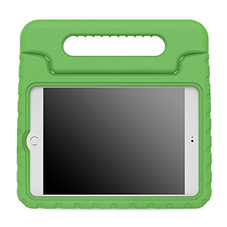 MoKo iPad Mini 4 Case - Kids Shock Proof Convertible Handle Light Weight Super Protective Stand Cover Case for Apple iPad Mini 4 2015 Tablet, GREEN