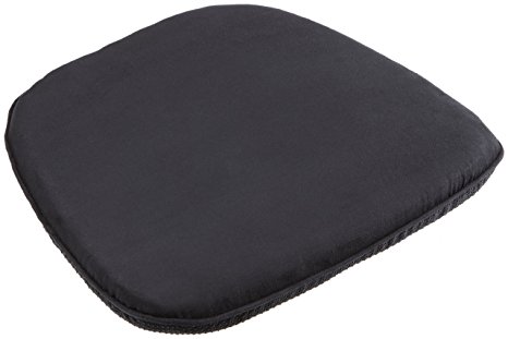 Brentwood Faux Suede 2-Inch Foam Chairpad, Black