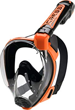 Cressi Adult Snorkeling Full Face Mask | Wide Clear View, Anti-Fog System | Easy Breathing: Safety First | Duke Dry: designed in Italy: Quality Since 1946