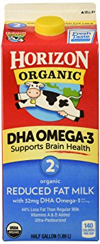 Horizon Organic, 2% Reduced Fat Milk,  DHA Omega-3 Ultra-Pasteurized Milk, 64 oz